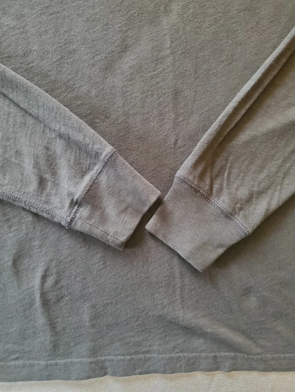 J. Crew Men's Medium Long-Sleeve Henley in Charcoal Gray